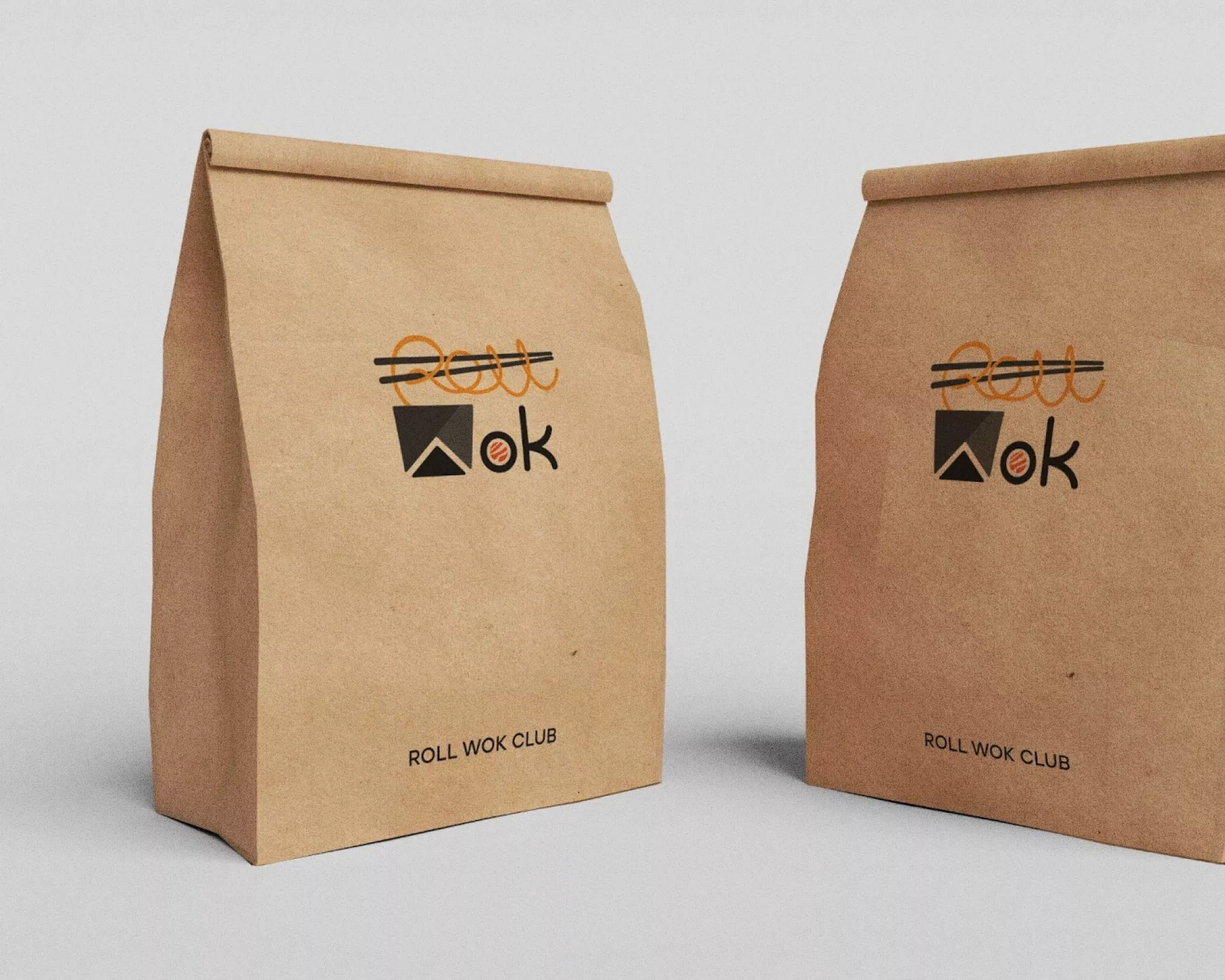 Создание дизайна упаковки суши-бара «Roll Wok Club» в Белинском